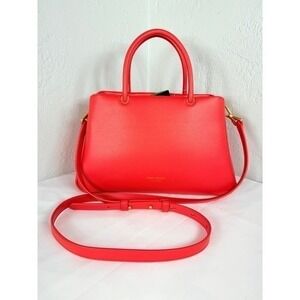 New Kate Spade New York Grace Smooth Leather Medium Satchel Flame Scarlet Purse